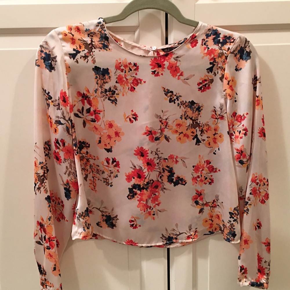 Zara floral blouse